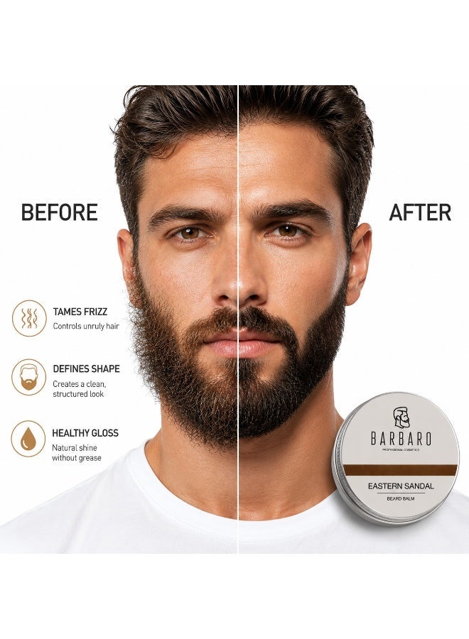 BARBARO Beard Balm Sandalwood Sculpting halal Natural Beeswax & 6-Oil Complex for Control & Recovery, 30 ml. - Image 3