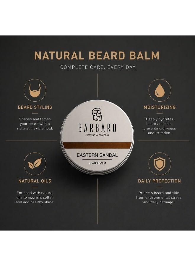 BARBARO Beard Balm Sandalwood Sculpting halal Natural Beeswax & 6-Oil Complex for Control & Recovery, 30 ml. - Image 4