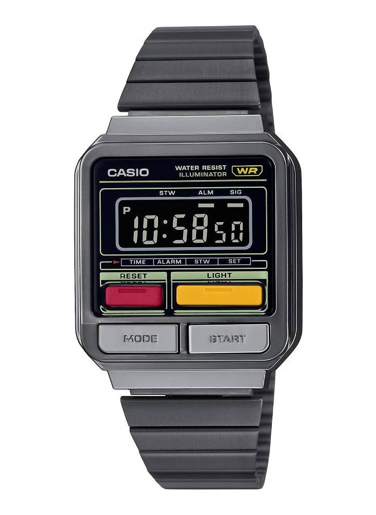 CASIO Vintage Digital Stainless Steel Wrist Watch - A120WEGG-1B 