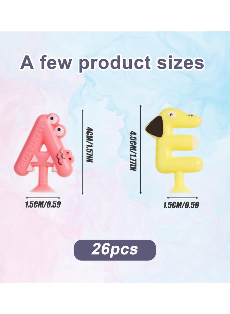 Interactive Washable Alphabet Suction Cup Toys for Kids, Educational Learning Spelling Games for Toddlers, Set of 26 Letters - Image 2