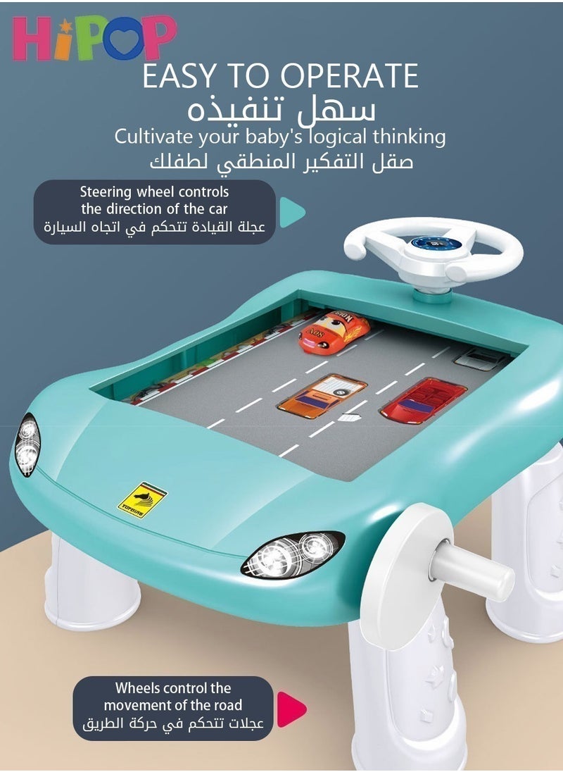 هيبوب - لعبة سيارة، تحكم يدوي، تفاعلية، مثالية للعب الوالدين والأطفال، تتضمن تحديات التهرب من السيارة وحل الألغاز، لعبة معركة على الطاولة للأطفال باللون الأخضر - Image 1