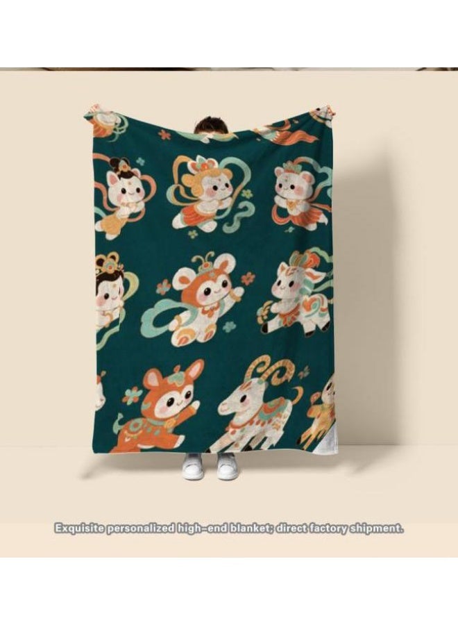 general Children's or student cartoon flannel thin blanket (warm and comfortable, suitable for sleep, games) 100cm*150cm - 184 - Image 5