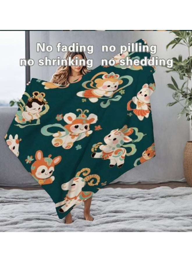 general Children's or student cartoon flannel thin blanket (warm and comfortable, suitable for sleep, games) 100cm*150cm - 184 - Image 1