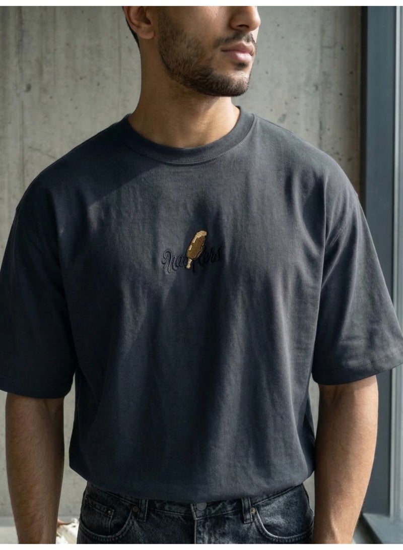 Hikes Mens Oversized T Shirt Premium Heavyweight Cotton Streetwear Fit - Image 3