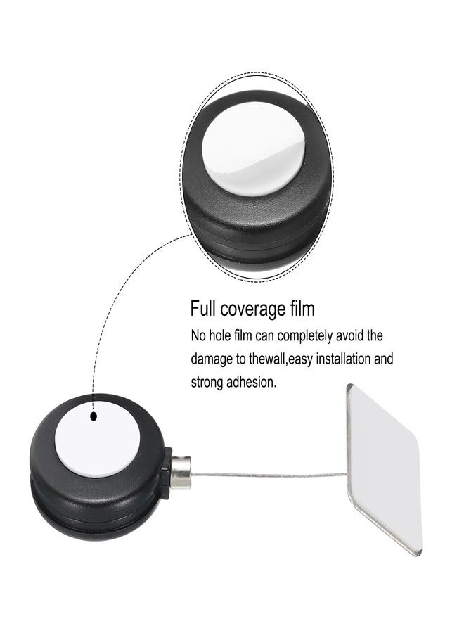 ميكسينيتي قفل كابل أمان قابل للسحب من ميكانكسيتي، قفل مربع بجهاز تحكم عن بعد، حبل مضاد للضياع بجهاز تحكم عن بعد مع لاصق مزدوج الجوانب للتلفزيون، وأقراص DVD، وقفل كابل الأجهزة، مجموعتان باللون الأسود بطول 35.43 بوصة - Image 4