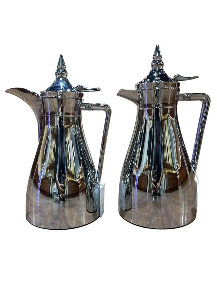 Squalo Set of thermoses - coffee - tea, silver, 1 liter + 0.80 liter - Image 1