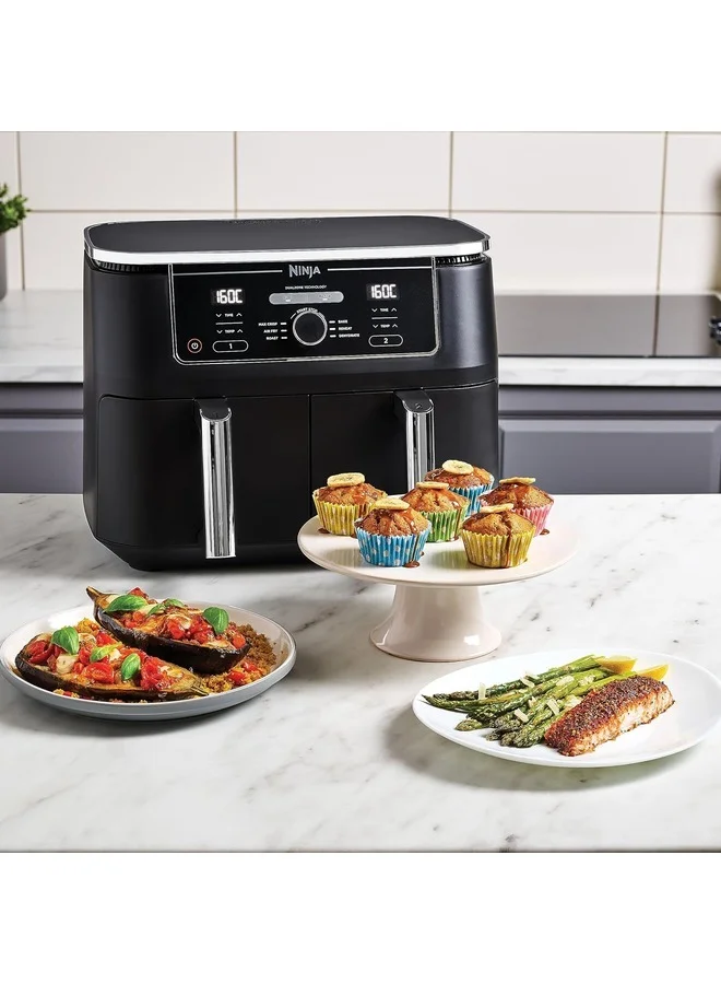 نينجا Ninja Foodi Max Dual Zone Air Fryer 2470W Black, 9.5L, AF400ME