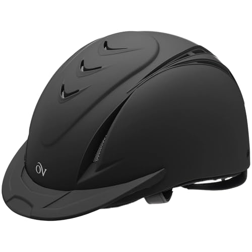 OVATION Adult Deluxe Schooler Riding Helmet Lightweight Breathable Adjustable Equestrian Safety Helmet wRemovable Liner Black XSmallSmall - Image 3