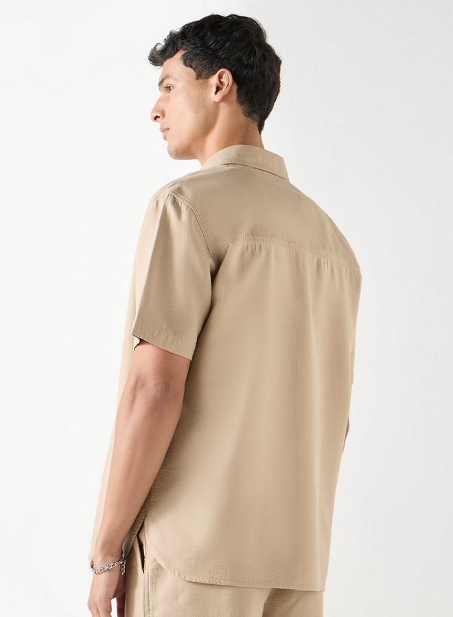 ايكونيك قميص بارز الملمس بأكمام قصيرة من آيكونيك - Image 3