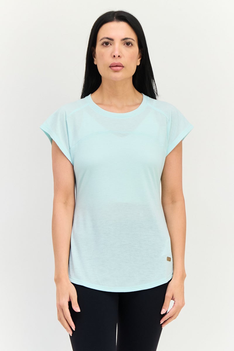 asics Women Sportswear Fit Short Sleeve Training T-Shirt, Mint Green - Image 1