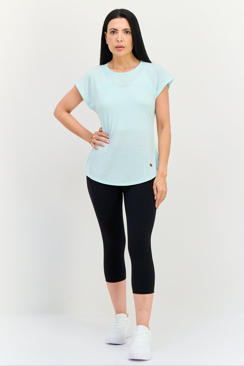 asics Women Sportswear Fit Short Sleeve Training T-Shirt, Mint Green - Image 4