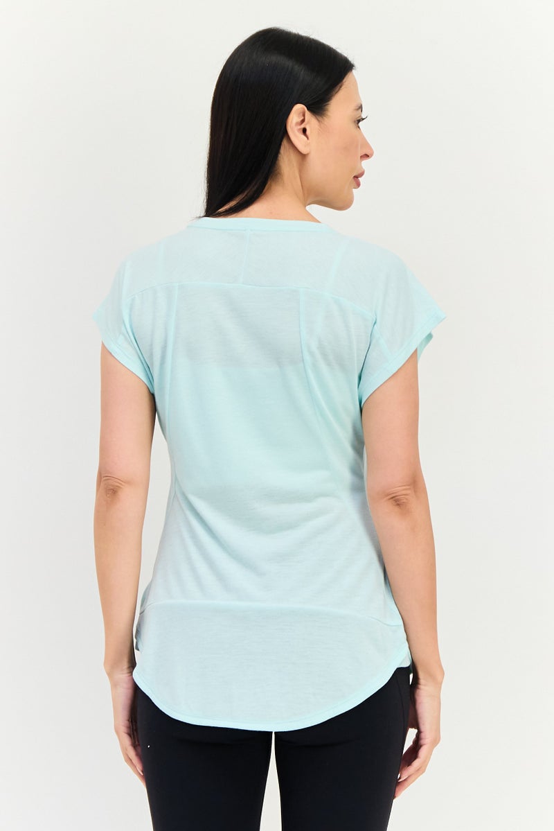 asics Women Sportswear Fit Short Sleeve Training T-Shirt, Mint Green - Image 3