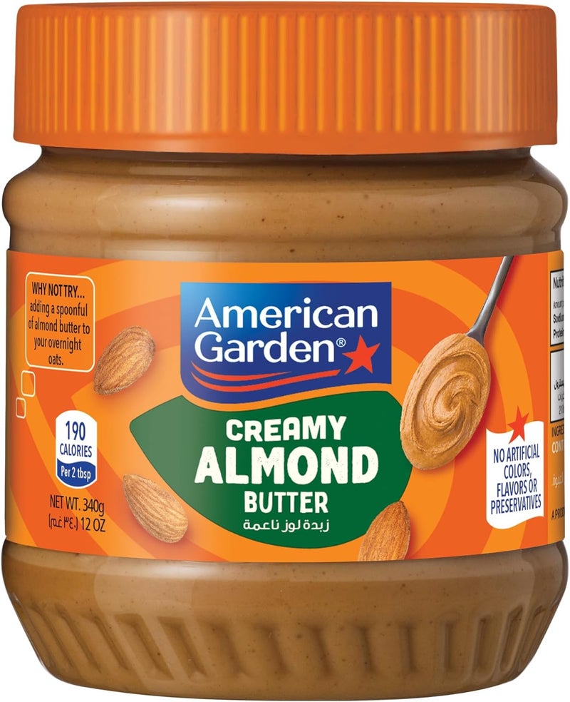 American Garden Creamy Almond Butter 340g - Image 1