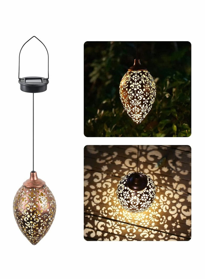 كابتن تيك Outdoor Solar Lantern LED Garden Lights Waterproof Decorative Metal Light Stake Decorative Landscape Lamp for Garden Patio Courtyard Lawn Walkway KSA | Riyadh, Jeddah - Image 1