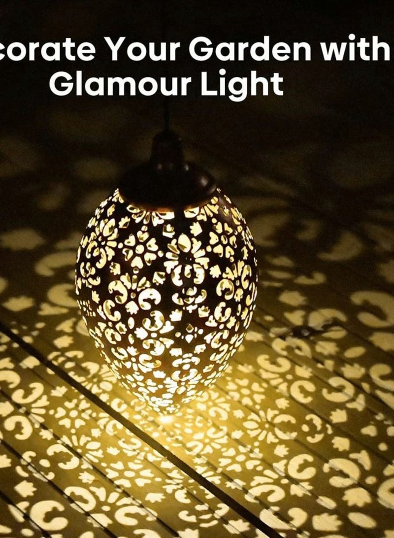 كابتن تيك Outdoor Solar Lantern LED Garden Lights Waterproof Decorative Metal Light Stake Decorative Landscape Lamp for Garden Patio Courtyard Lawn Walkway KSA | Riyadh, Jeddah - Image 2