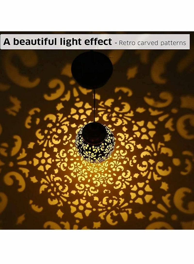 كابتن تيك Outdoor Solar Lantern LED Garden Lights Waterproof Decorative Metal Light Stake Decorative Landscape Lamp for Garden Patio Courtyard Lawn Walkway KSA | Riyadh, Jeddah - Image 3