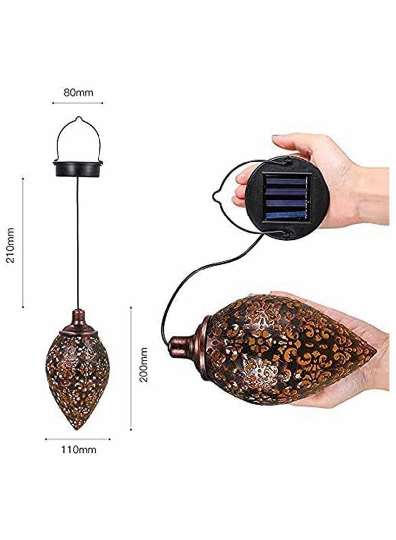 كابتن تيك Outdoor Solar Lantern LED Garden Lights Waterproof Decorative Metal Light Stake Decorative Landscape Lamp for Garden Patio Courtyard Lawn Walkway KSA | Riyadh, Jeddah - Image 5