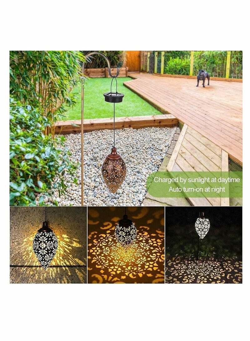 كابتن تيك Outdoor Solar Lantern LED Garden Lights Waterproof Decorative Metal Light Stake Decorative Landscape Lamp for Garden Patio Courtyard Lawn Walkway KSA | Riyadh, Jeddah - Image 4