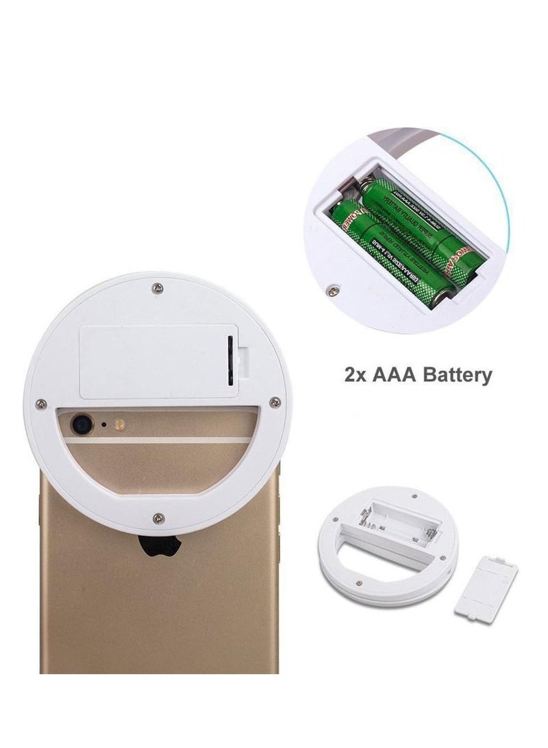 184 Selfie Ring Light with 36 LED Bulbs, Flash Lamp Clip Ring Lights Fill-in Lighting Portable for Phone/Tablet/iPad/Laptop Camera - Image 4