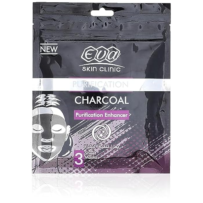 Eva Skin Clinic Charcoal Sheet Mask ( 3 Sheet Masks ) - Image 1