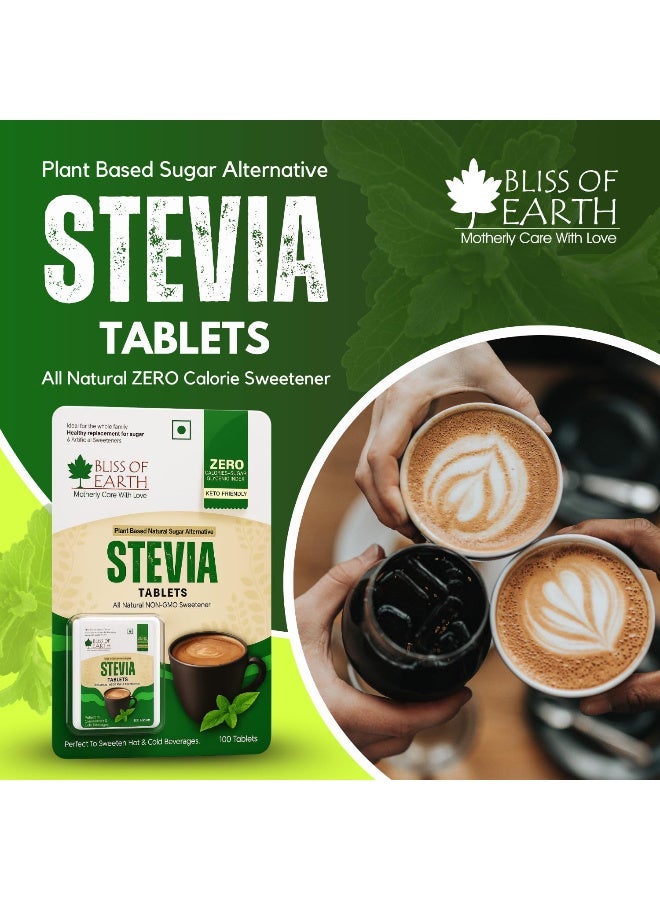 بليس اوف ايرث بليس أوف إيرث ستيفيا أقراص خالية من السكر كريات صفر سعرات حرارية كيتو محلي فوري تذوب  100 قرص - Image 2
