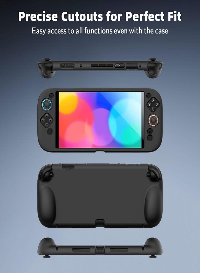 MoKo Silicone Case for Nintendo Switch 2 - Soft Grip & Non-Slip Case with Ergonomic Grip, Shock Absorption, Scratch Protection & Easy Cleaning, Compatible with Switch 2, Black - Image 5