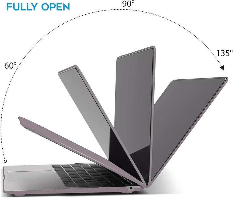 I Benzer Compatible with New MacBook Air 13 inch Case 2022 2021 2020 M1 A2337 A2179 A1932, Plastic Hard Shell Case with Keyboard Cover for Mac Retina Display with Touch ID, Ultra Gray, MAT13-UAGY+1 - Image 5