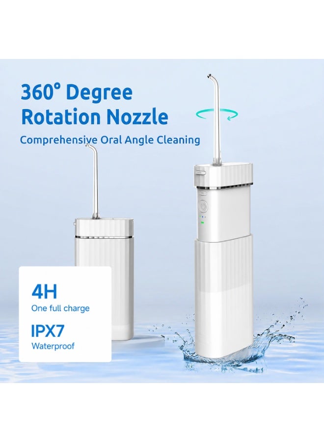 ibsun Portable Water Flosser for Teeth, Mini Cordless Oral Irrigator with Telescopic Water Tank, 3 Modes, 4 Tips and IPX7 Waterproof - Image 2
