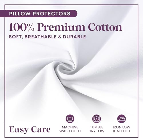 CirclesHome Wedge Pillow Cover 100% Cotton, Zippered Wedge Pillow Case Protector, Soft, Hypoallergenic & Breathable - 25x26x10” - Image 4