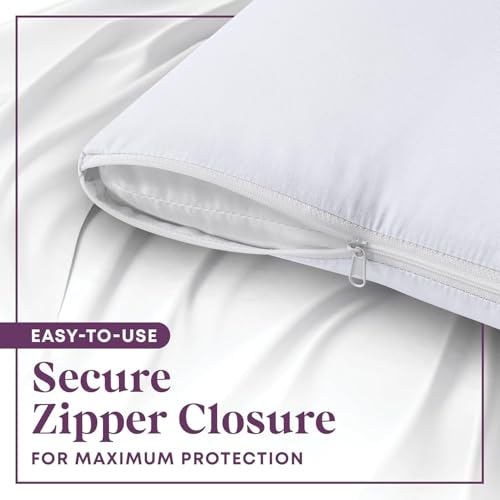 CirclesHome Wedge Pillow Cover 100% Cotton, Zippered Wedge Pillow Case Protector, Soft, Hypoallergenic & Breathable - 25x26x10” - Image 5