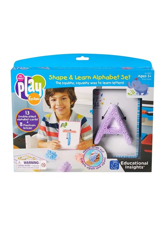 Learning Resources Educational Insights Playfoam Shape & Learn 26 Letter Alphabet Set with Assorted Colors and Flash Card Set, Sensory Toy for Preschoolers Learn to Write, Kids, Boys & Girls, Ages 3+  - Image 1