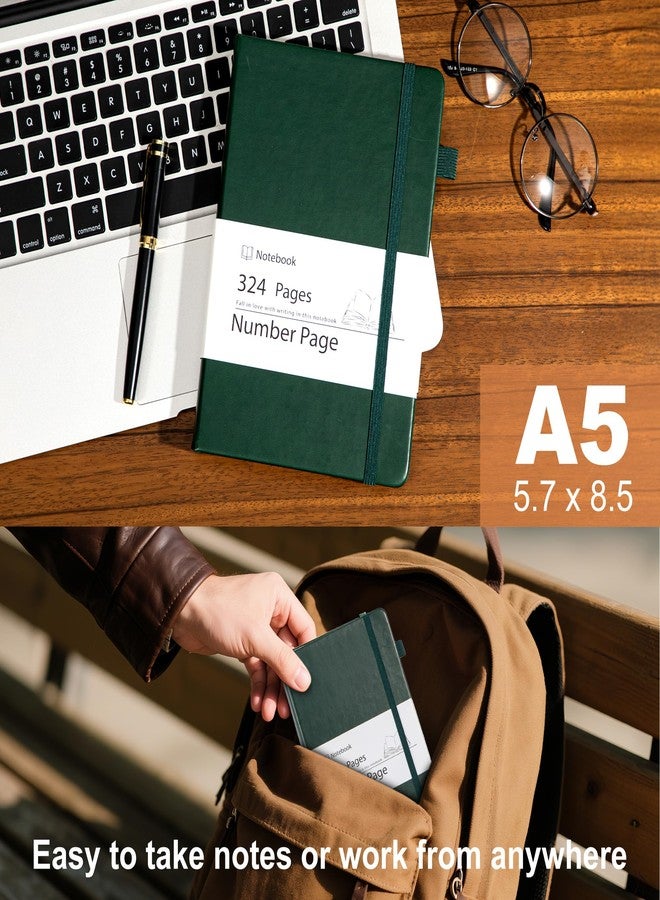 Yoment Lined Journal Notebook 324 Pages Leather Journals for Writing A5 Hardcover Journaling Notebooks for Women Men 100 GSM Thick College Ruled Notebooks for Work School Note Taking, Green - Image 5