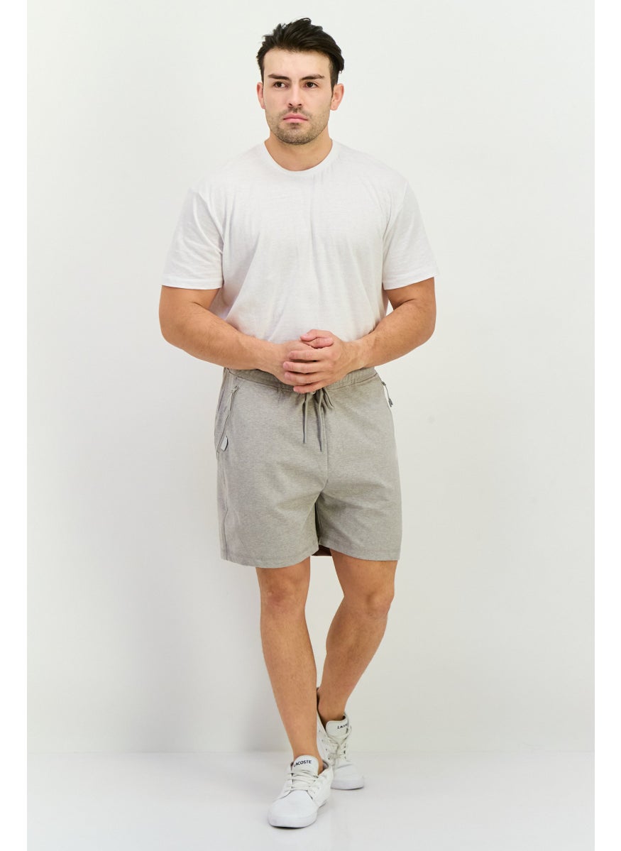 Jack Jones - Men Solid Drawstring Basic Short, Light Grey - Image 1