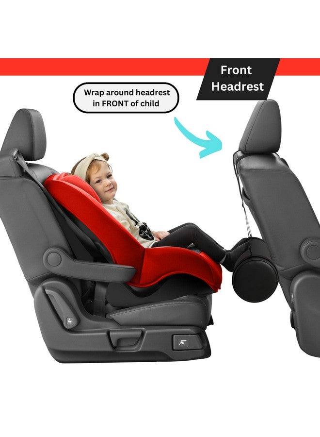 Swanoo Car Seat Foot Rest for Kids | Car Seat Accessories | Leg Rest for Car Seat Kids | Car Foot Rest with Extra Long Straps Adjusts to Any Carseat Or Toodlers Booster Seat Black Leather by SWANOO - Image 4