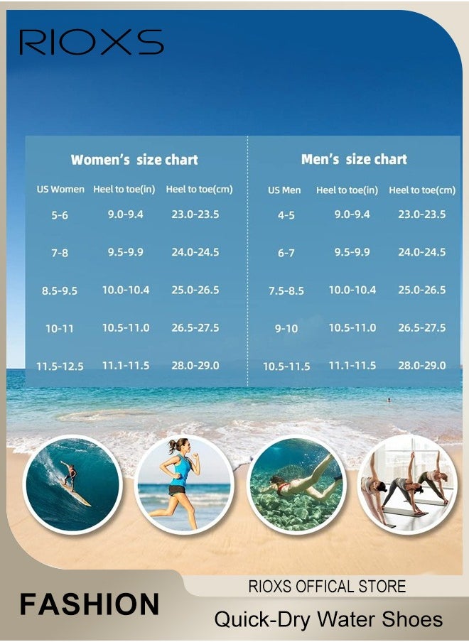 RIOXS - Water Shoes for Women Men, Quick-Dry Aqua Socks, Non Slip Shoes For Swim Beach Pool, Barefoot Yoga Exercise Sports Socks Shoes, Outdoor Sport Accessories Camping Must Haves Adults - Image 1
