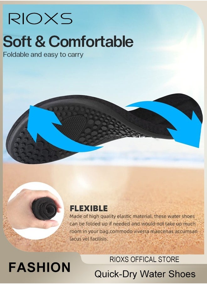 RIOXS - Water Shoes for Women Men, Quick-Dry Aqua Socks, Non Slip Shoes For Swim Beach Pool, Barefoot Yoga Exercise Sports Socks Shoes, Outdoor Sport Accessories Camping Must Haves Adults - Image 1