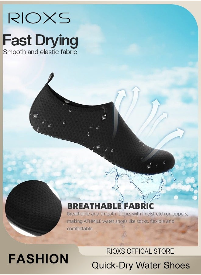 RIOXS - Water Shoes for Women Men, Quick-Dry Aqua Socks, Non Slip Shoes For Swim Beach Pool, Barefoot Yoga Exercise Sports Socks Shoes, Outdoor Sport Accessories Camping Must Haves Adults - Image 1