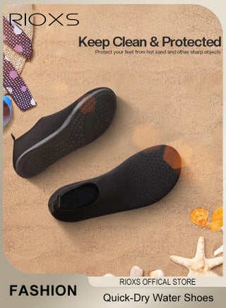Water Shoes for Women Men, Unisex Quick-Dry Aqua Socks, Men's Comfort Shoes, Women's Barefoot Aqua Socks, Non Slip Socks Shoes for Swim Beach Pool, Barefoot Yoga Exercise Sports Socks Shoes, Outdoor Sport Accessories, Camping Cruise Surf Sport Must Haves, Adults Youth Water Socks Shoes, Black Snorkelling Diving Socks - view 2
