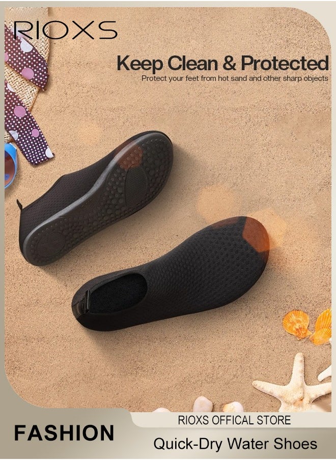 RIOXS - Water Shoes for Women Men, Quick-Dry Aqua Socks, Non Slip Shoes For Swim Beach Pool, Barefoot Yoga Exercise Sports Socks Shoes, Outdoor Sport Accessories Camping Must Haves Adults - Image 1