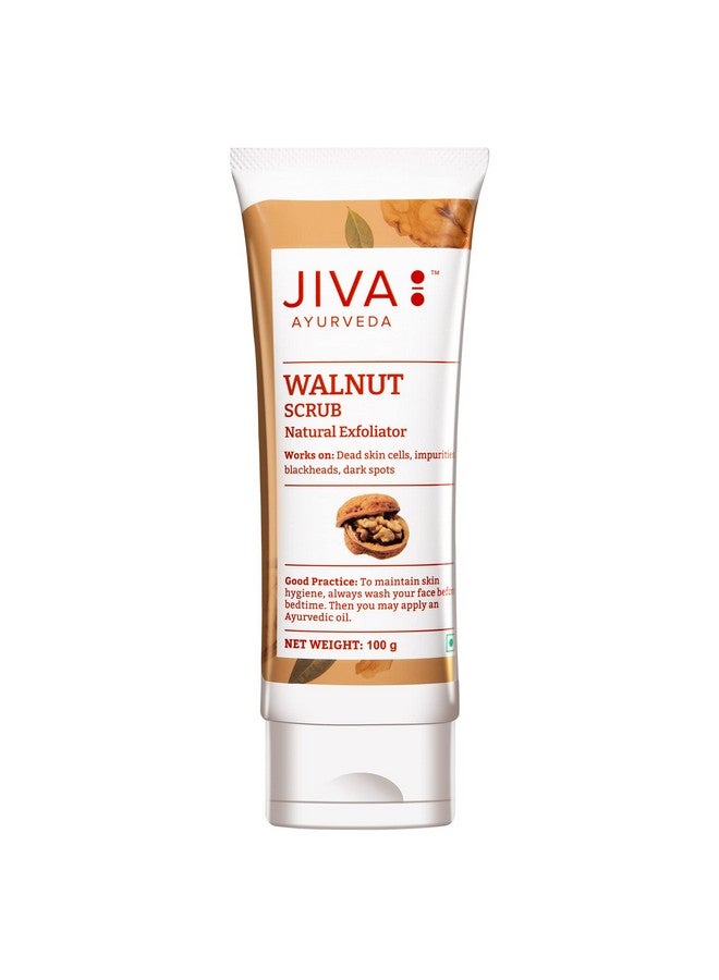 Jiva Walnut Scrub 100Gm (Pack Of 1) For All Skin Types Exfoliates Dead Skin And Increases Cell Turnover - Image 1