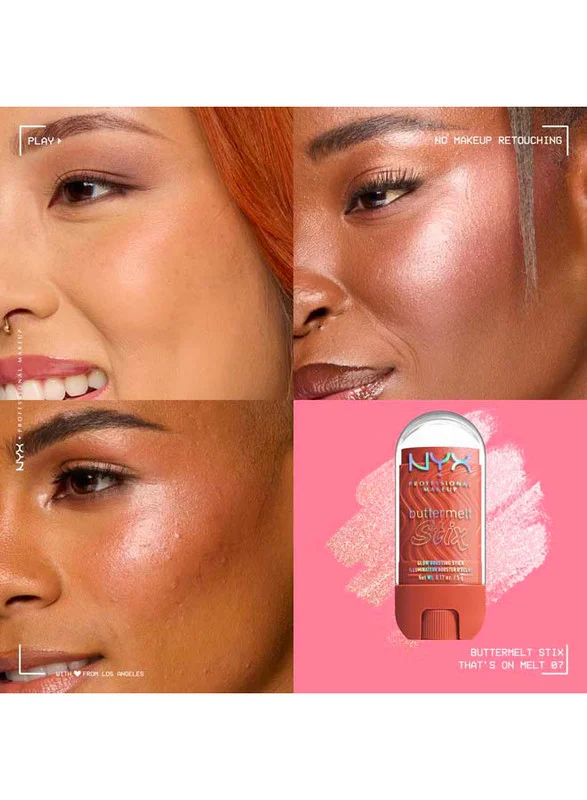 Nyx Professional Makeup  NYX Professional Makeup Buttermelt Stix, Glow Boosting Stix, up to 8 HR wear, That's On Melt for Women | Best Price UAE