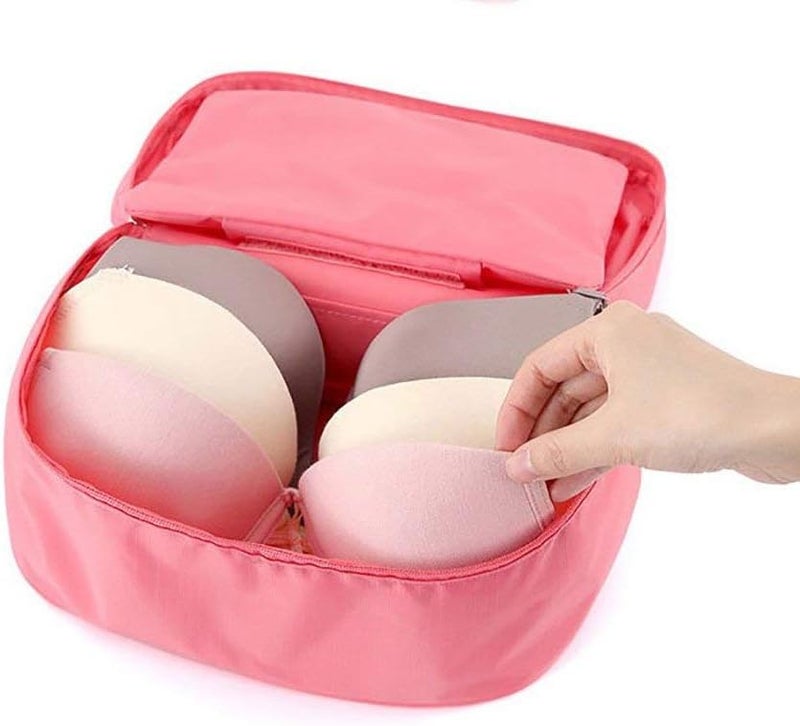 eWINNER Classic Fashion Portable Multi-Functional Travel Organizer Cosmetic Make-up Bag Luggage Storage Case Bra Underwear Pouch Baby Diaper Bag (Pink) - Image 2
