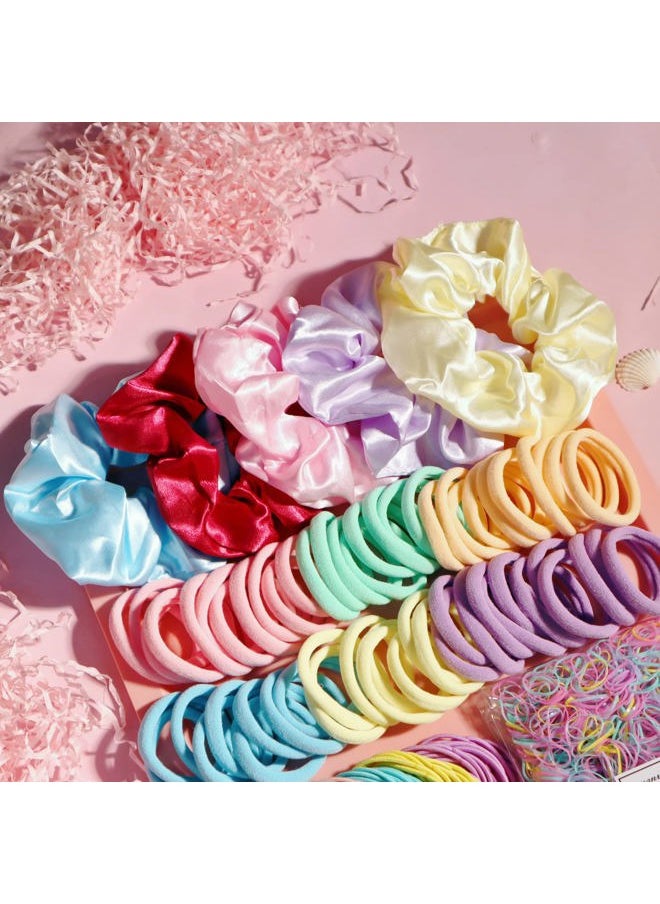 YANRONG - 1159PCS Hair Accessories for Woman Set Seamless Ponytail Holders Variety Hair Scrunchies Hair Bands Scrunchy Hair Ties For Thick and Curly (Multicolour) - Image 1