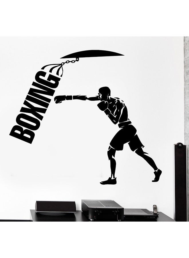 NIBEMINENT Boxing Wall Sticker Black 80x70cm