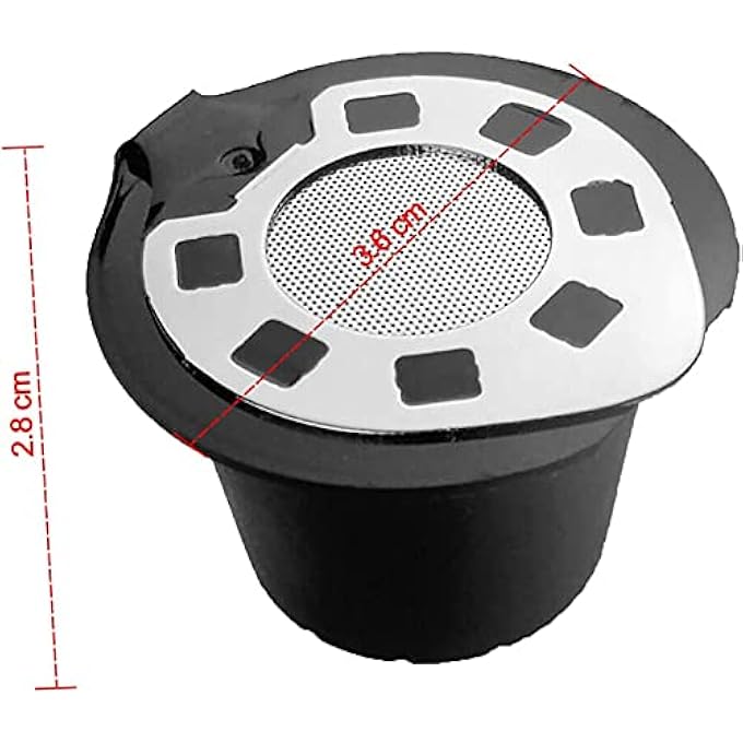 كاست ويف كبسولات قابلة لإعادة التعبئة متوافقة مع كبسولات نسبرسو الفضية القابلة لإعادة الاستخدام متوافقة مع آلات نسبرسو مع ملعقة قهوة وفرشاة متوافقة مع أوريجينال لاين فقط عبوة من 6 قطع - Image 3