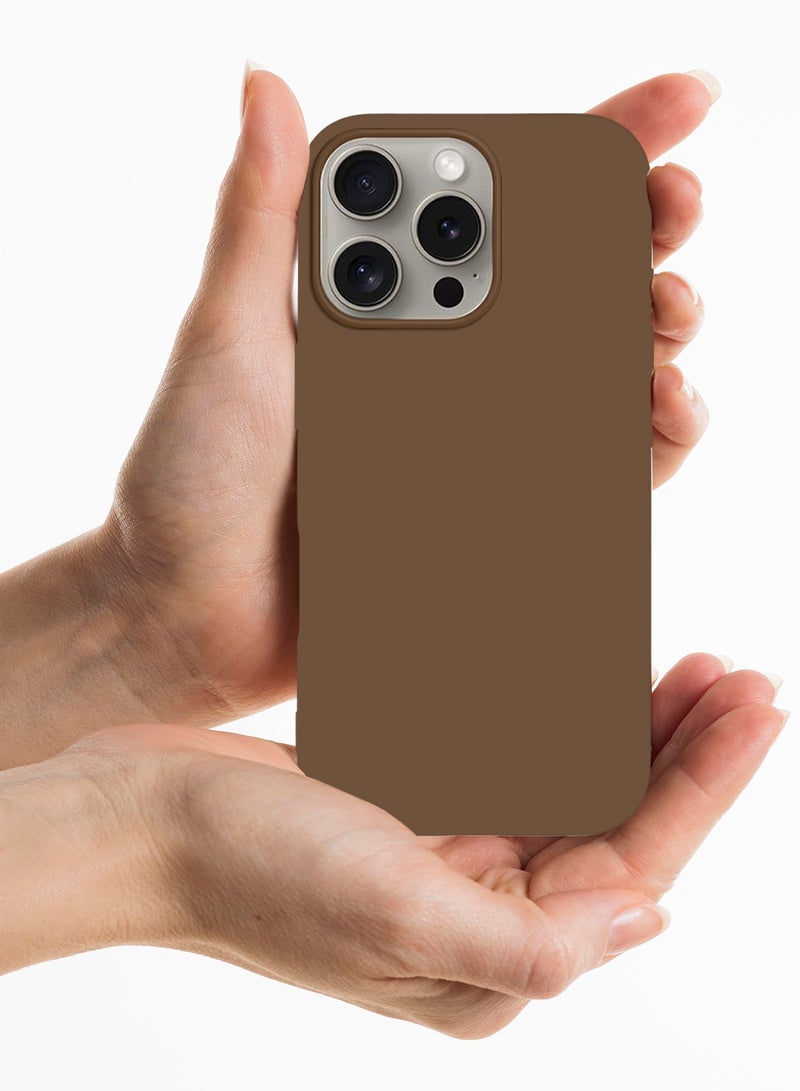 CATANES Silicone Protective Case Cover for Apple iPhone 16 Pro Max – Brown - Image 2