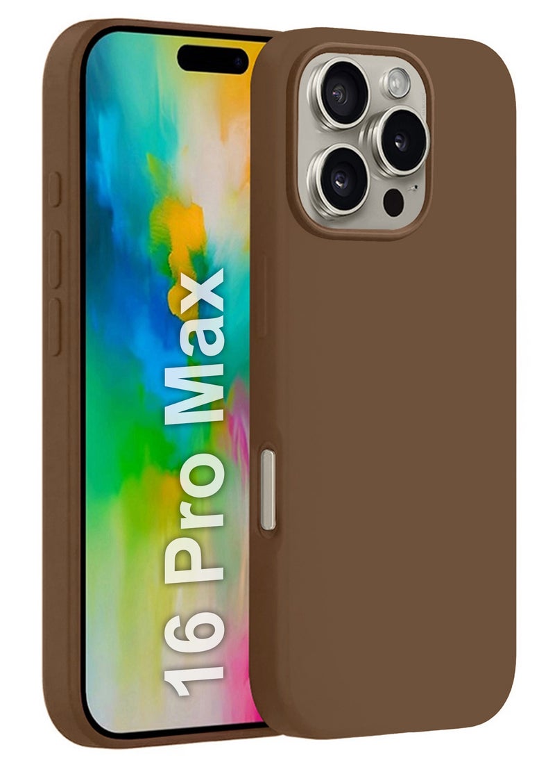 CATANES Silicone Protective Case Cover for Apple iPhone 16 Pro Max – Brown - Image 1
