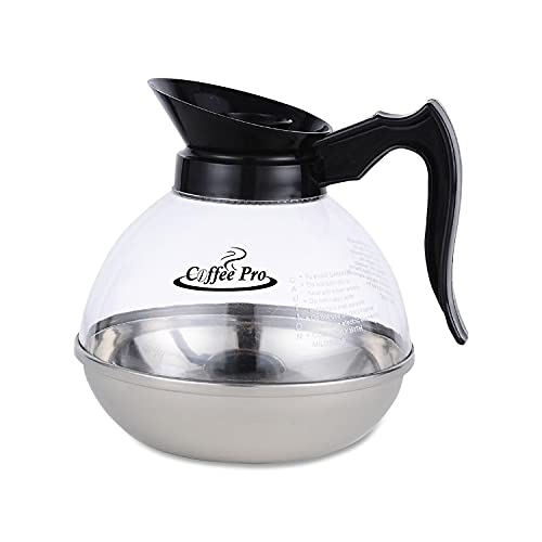 CoffeePro Original Gourmet CPU12 Unbreakable Decanter, Regular, 12 Cup, 8-Inch x10-Inch x10-Inch, BK Handle (CFPCPU12) - Image 2