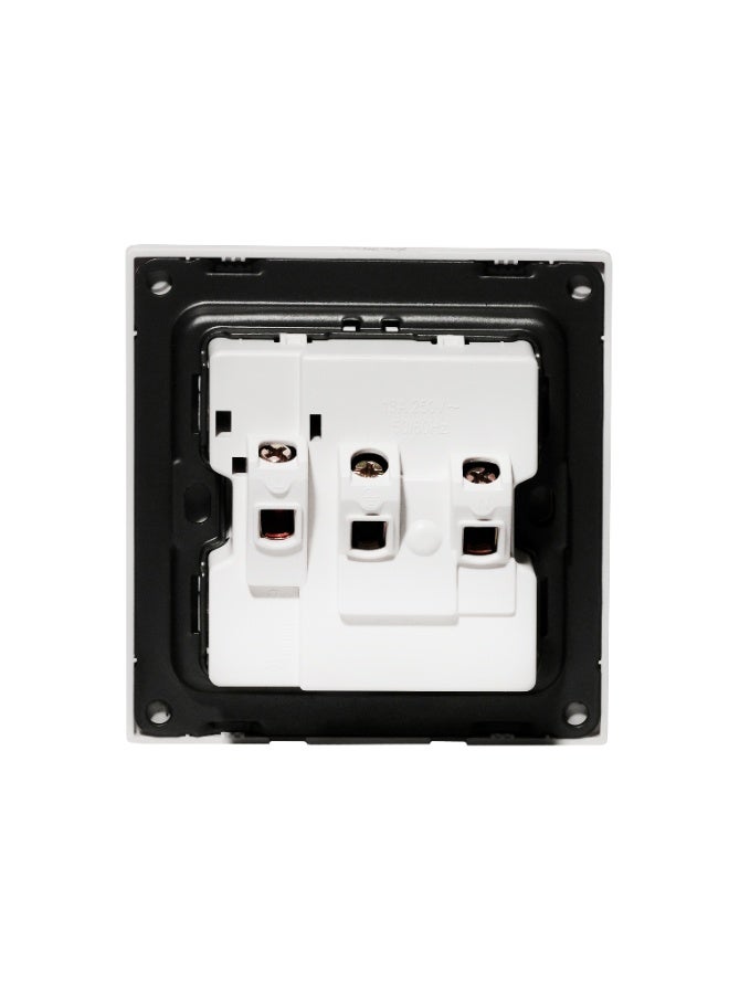 Donmarco DonMarco Single 5 Pin Socket – Ultra Thin Glass, Modern and Durable Design, Fire-Resistant Electric Outlet, 15-Year Warranty, Power Outlet (1, Matt White)  - Image 3