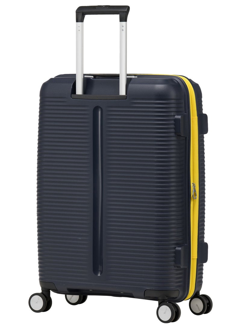 eminent Hard Case Checked Bag 28 inch Travel Bag Unisex PP Luggage Trolley Lightweight Expandable 4 Double Spinner Wheel Travel Suitcase with TSA Lock and Safe Zippers, B0013, Mood Indigo - Image 3